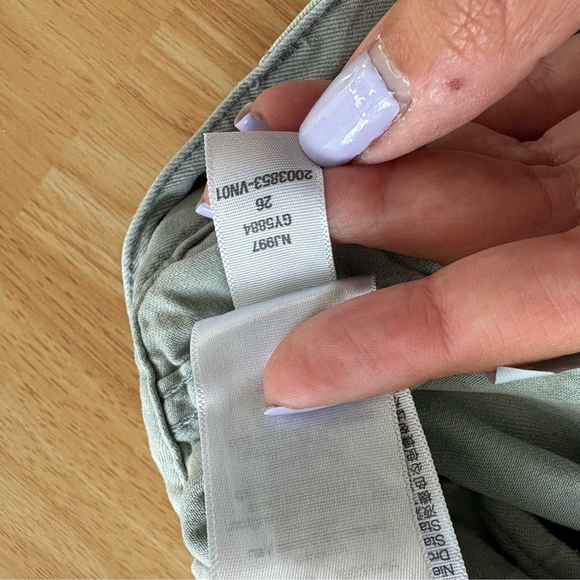 Madewell Garment Dye Tapered Chino Womens Sz 26 in Overcast Viscose Pleated - Picture 10 of 12